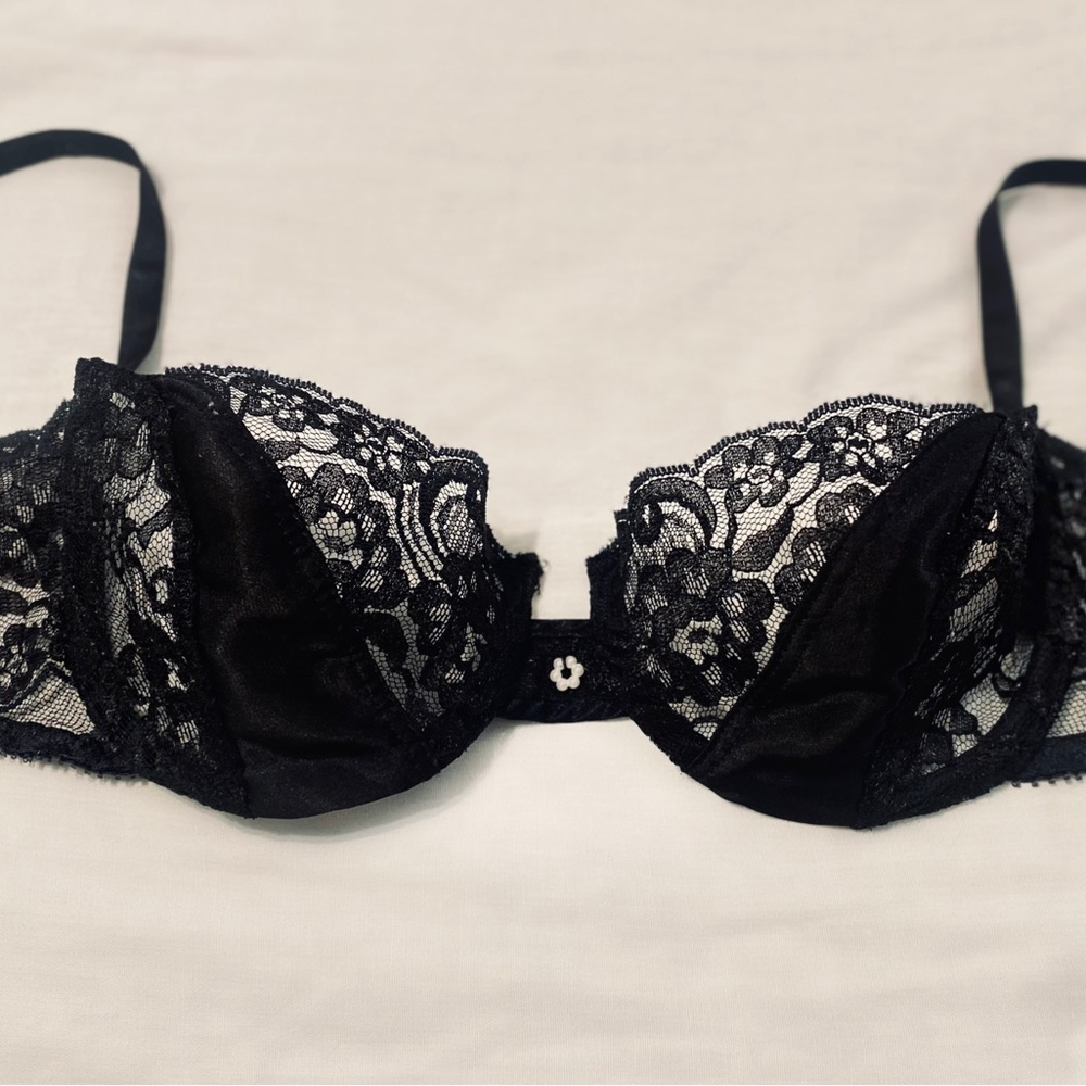 Vintage 90s Dior Lace and Satin Bra